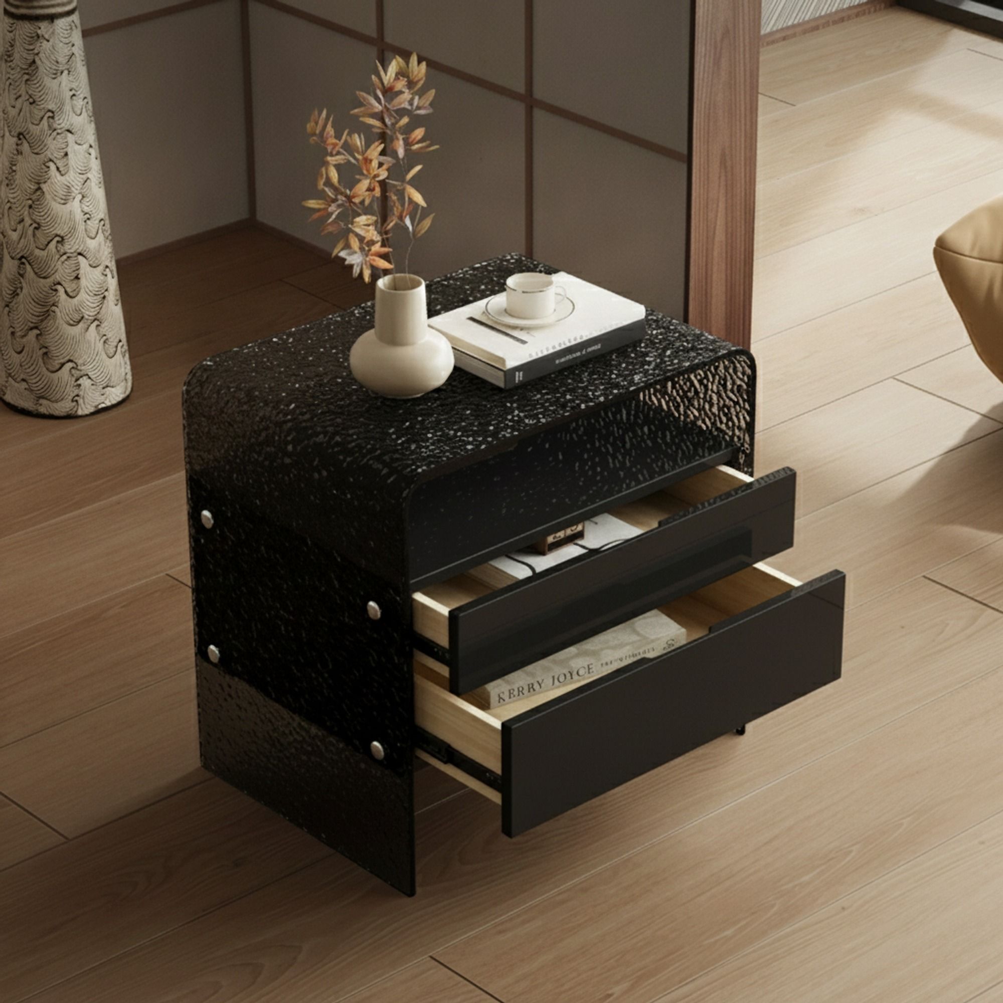 Minimalist Ripple Nightstand