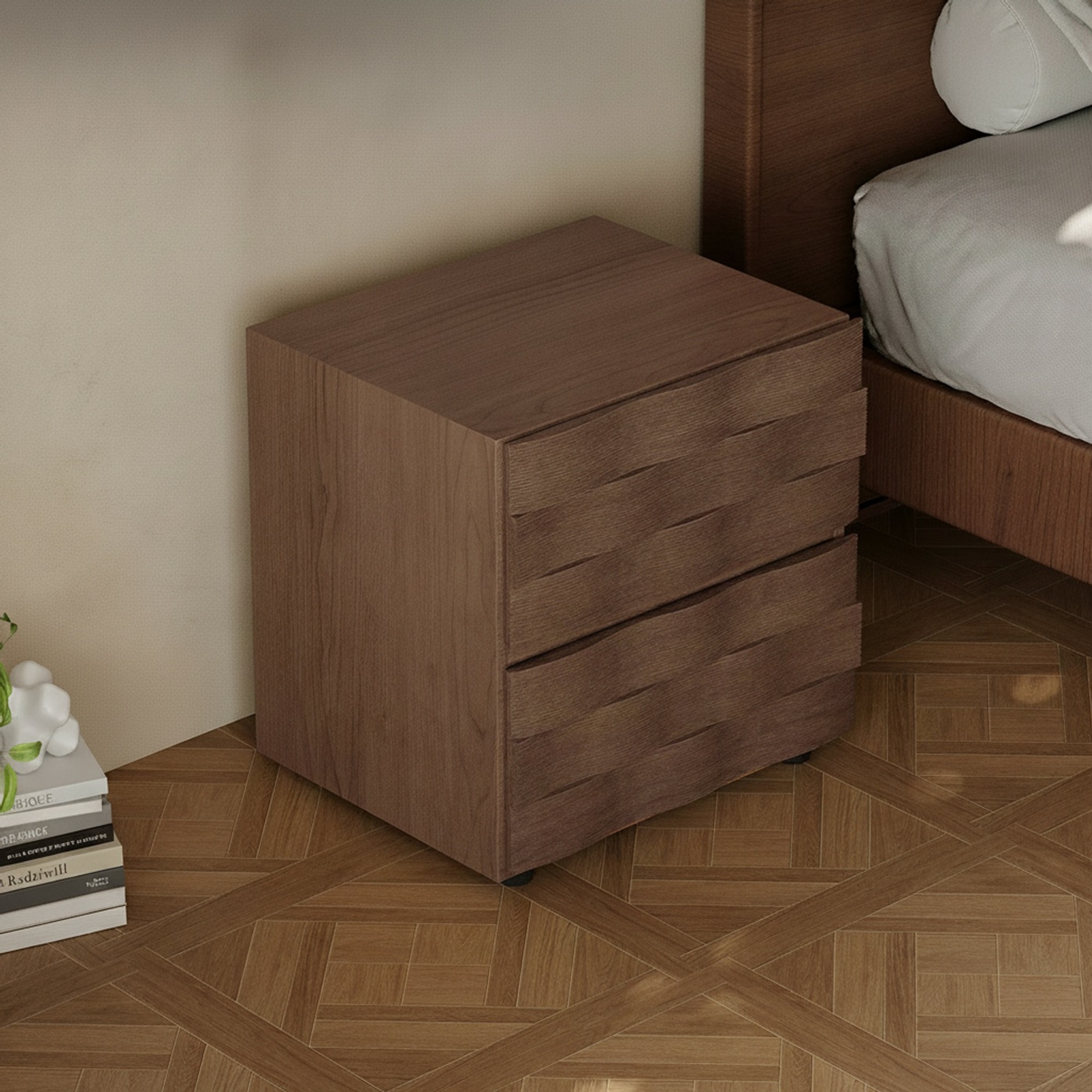 Vintage Nightstand, Irregular Design
