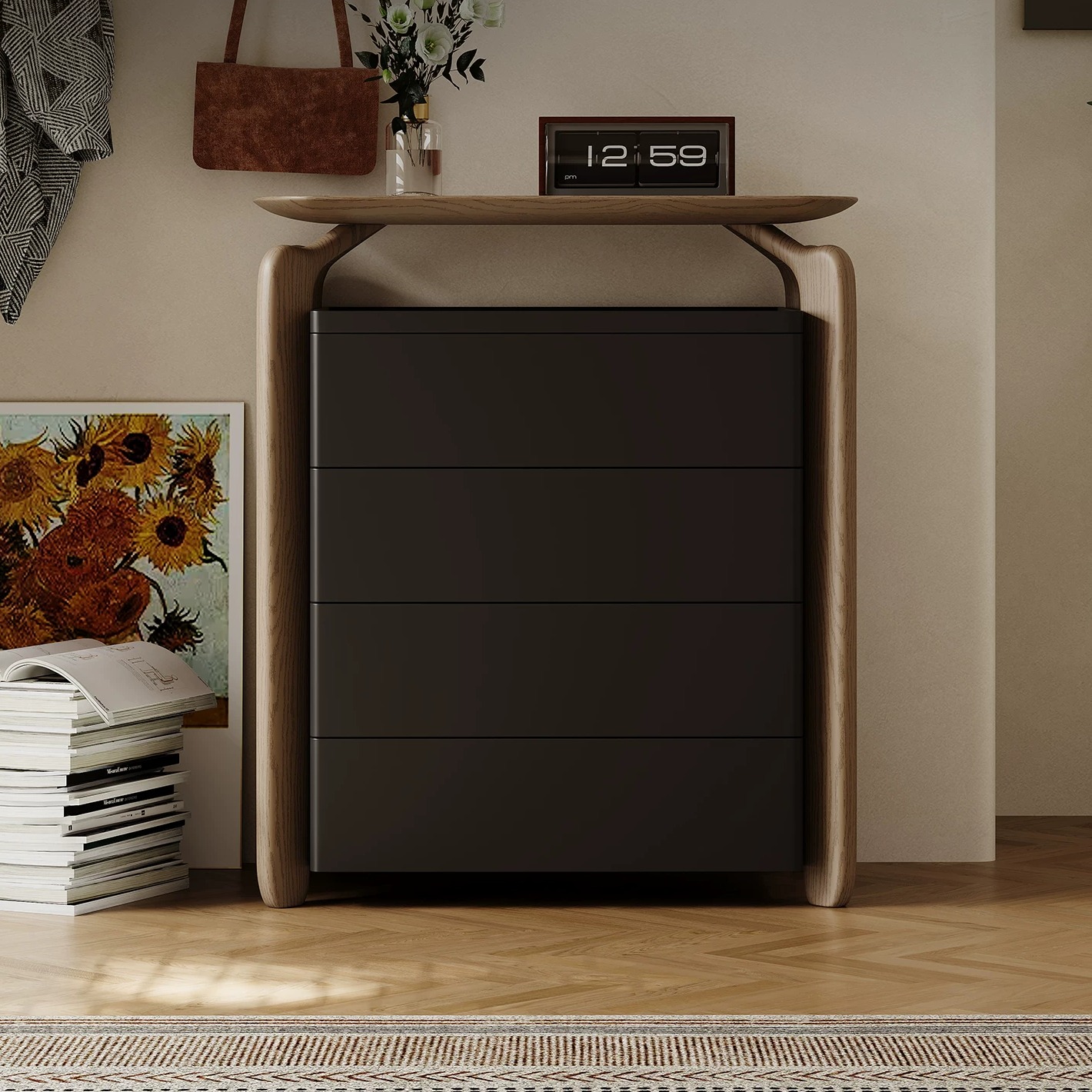 Minimalist Lacquered Nightstand