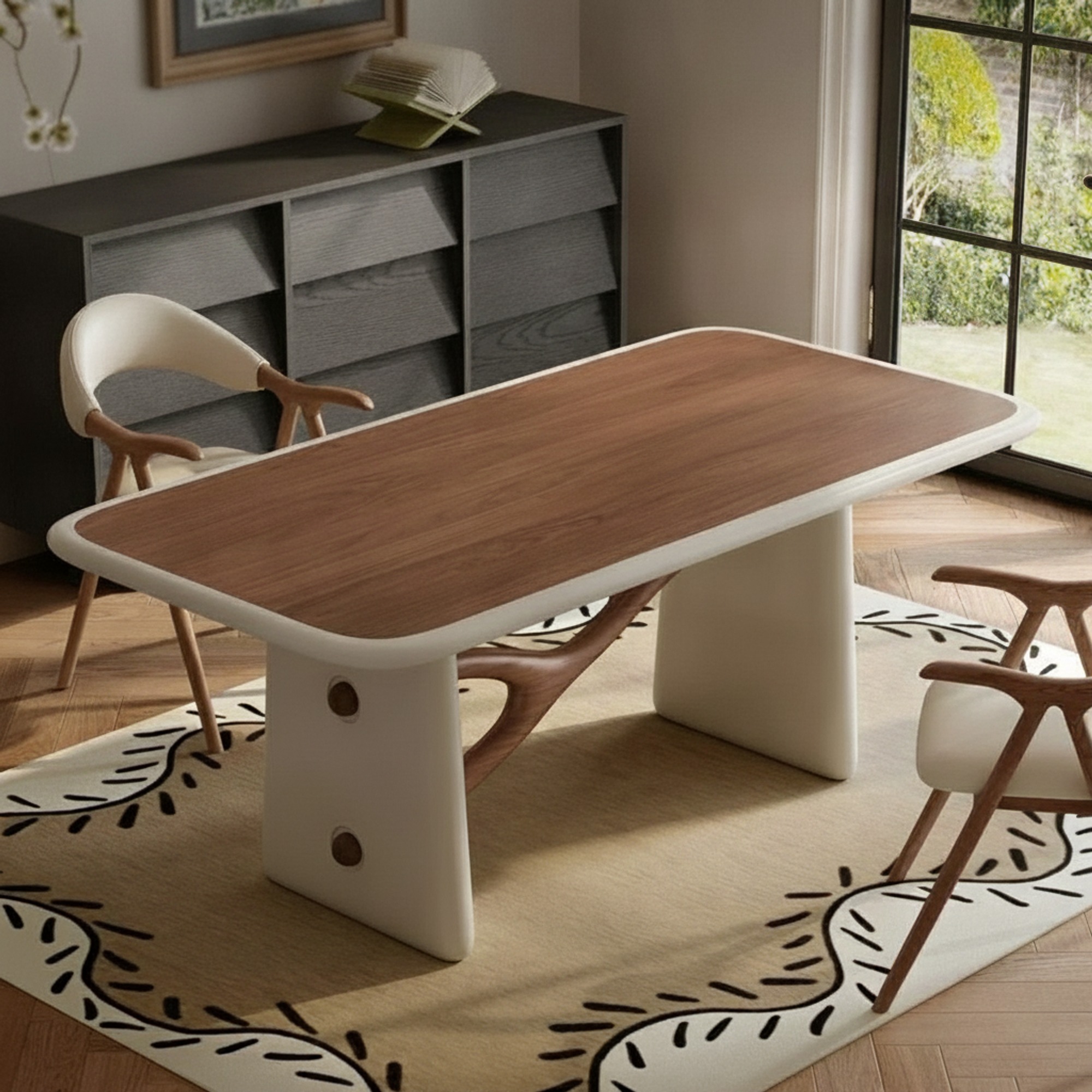 Solid Wood Lacquer Dining Table