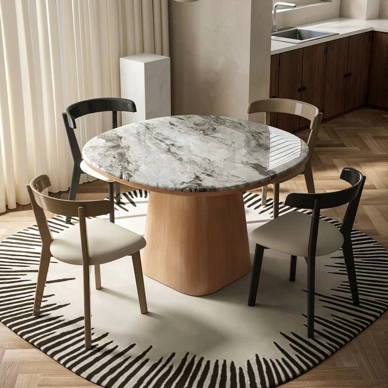 Ash Veneer Modern Dining Table