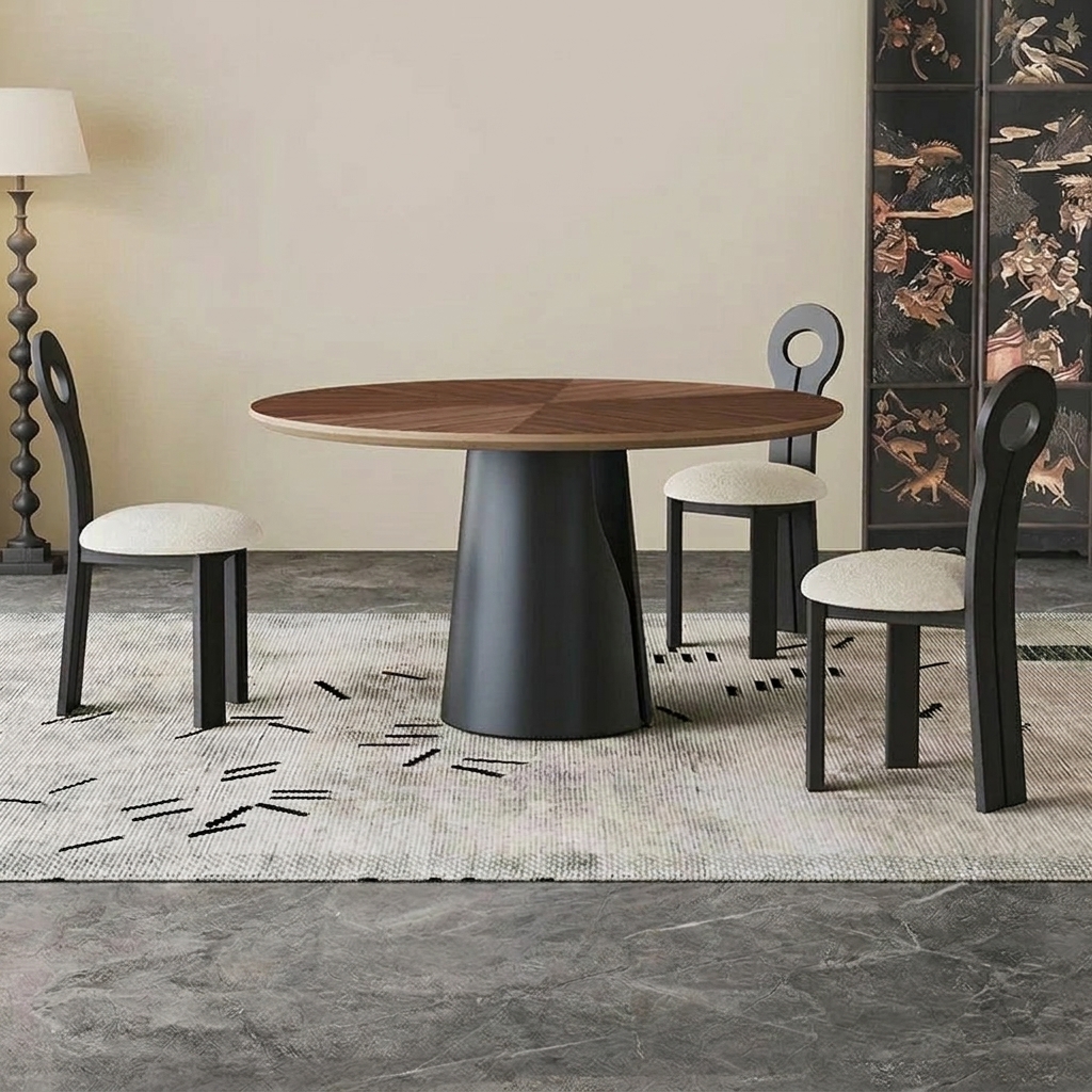 Walnut Parquet Dining Table