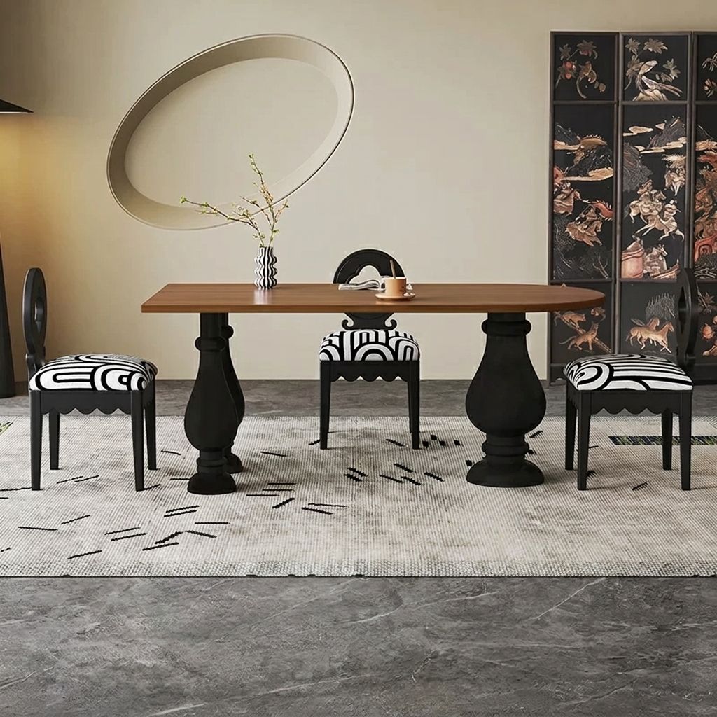 Oval Ash Wood Dining Table