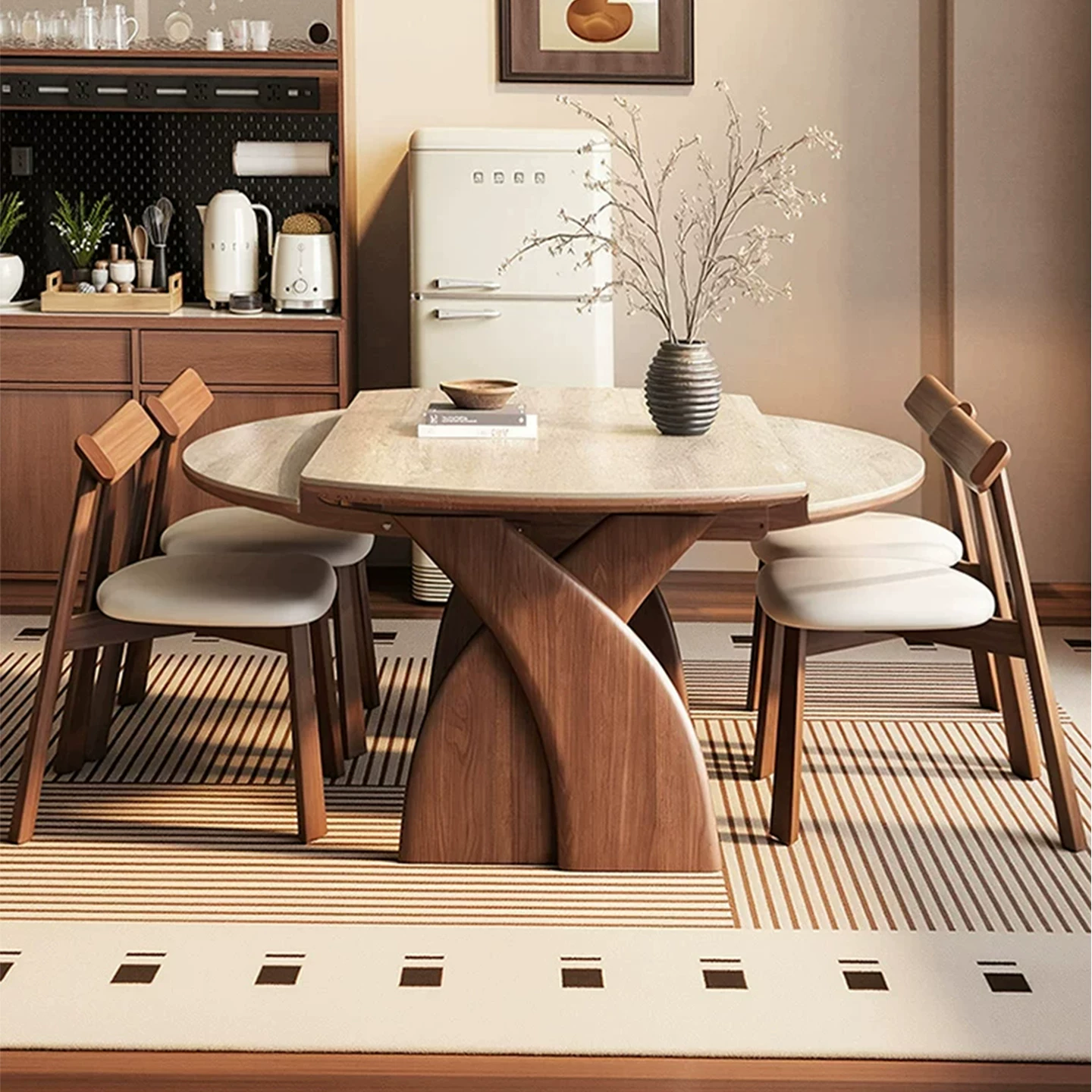 French Retro Extendable Dining Table