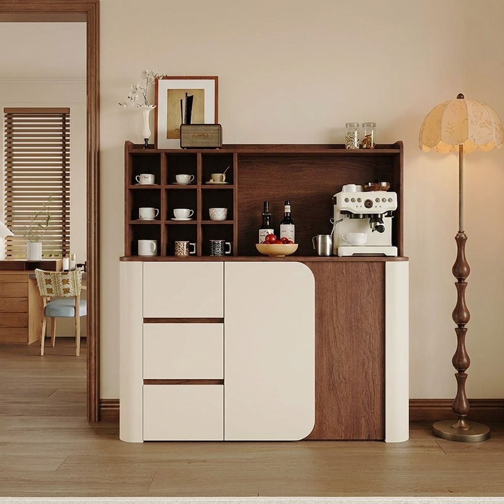 Mid-Century Solid Wood Cabinet