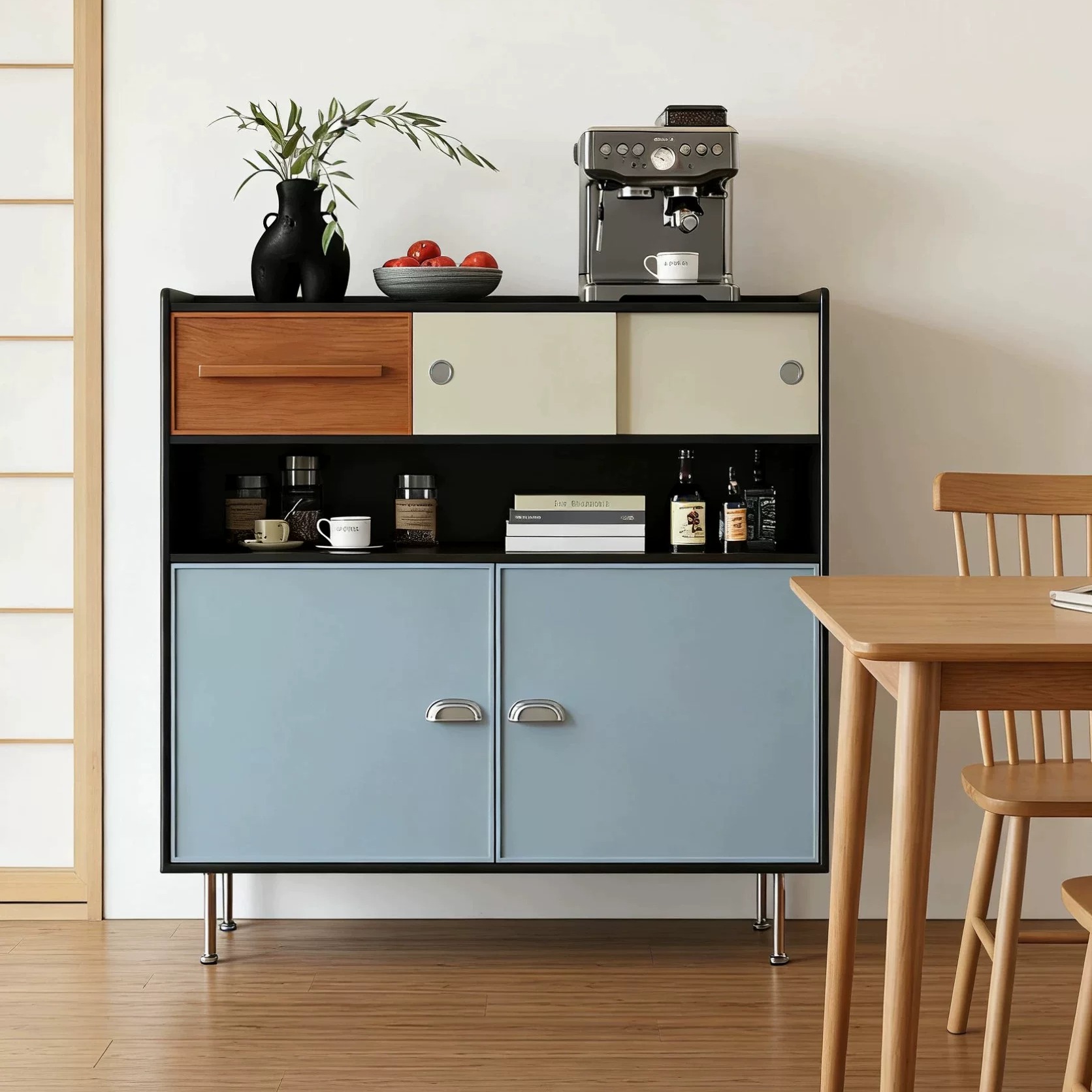 Retro Two-Tone Sideboard