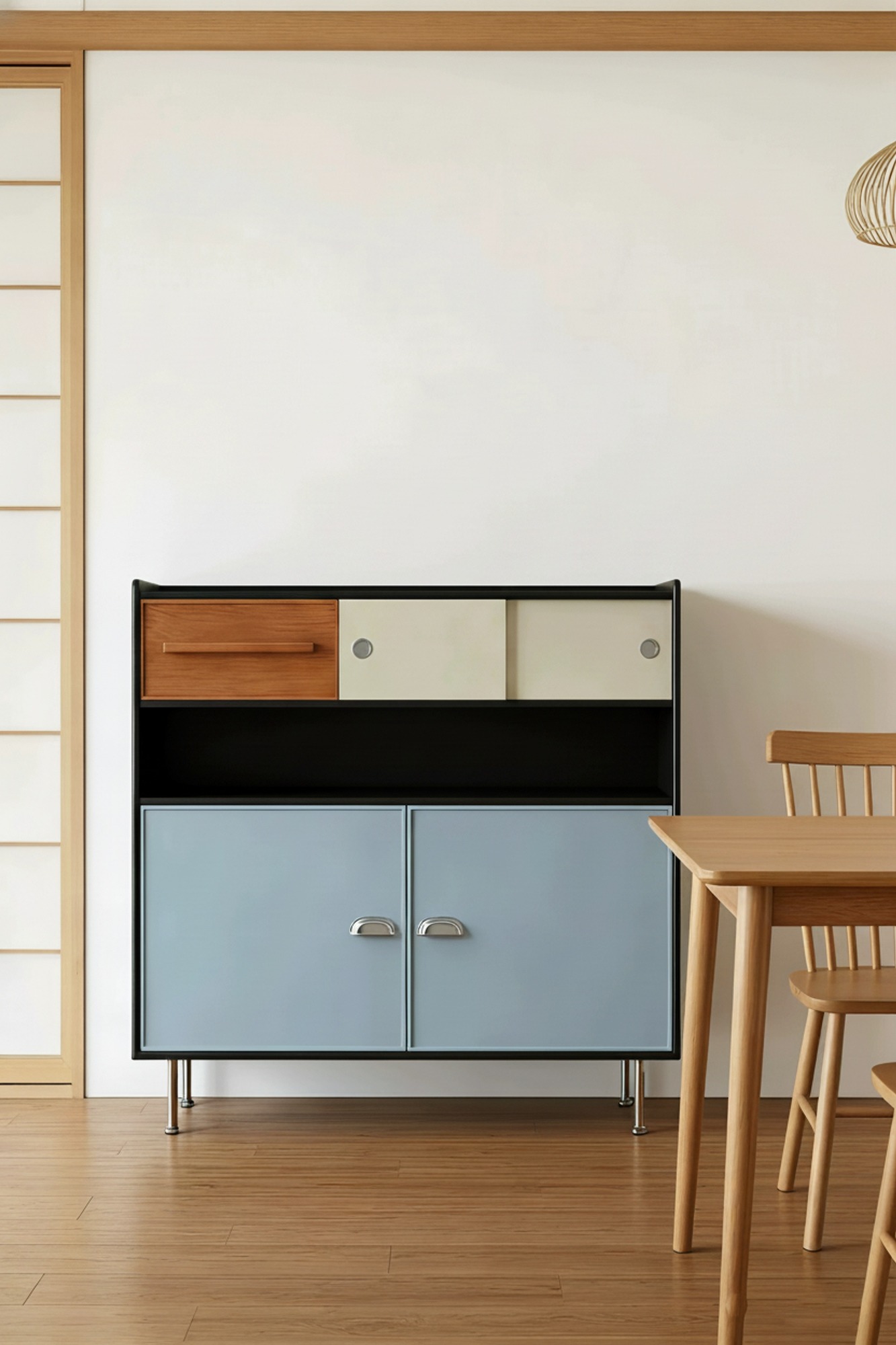 Retro Two-Tone Sideboard