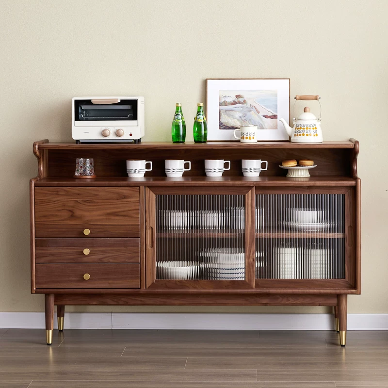 Solid Wood Changhong Glass Sideboard