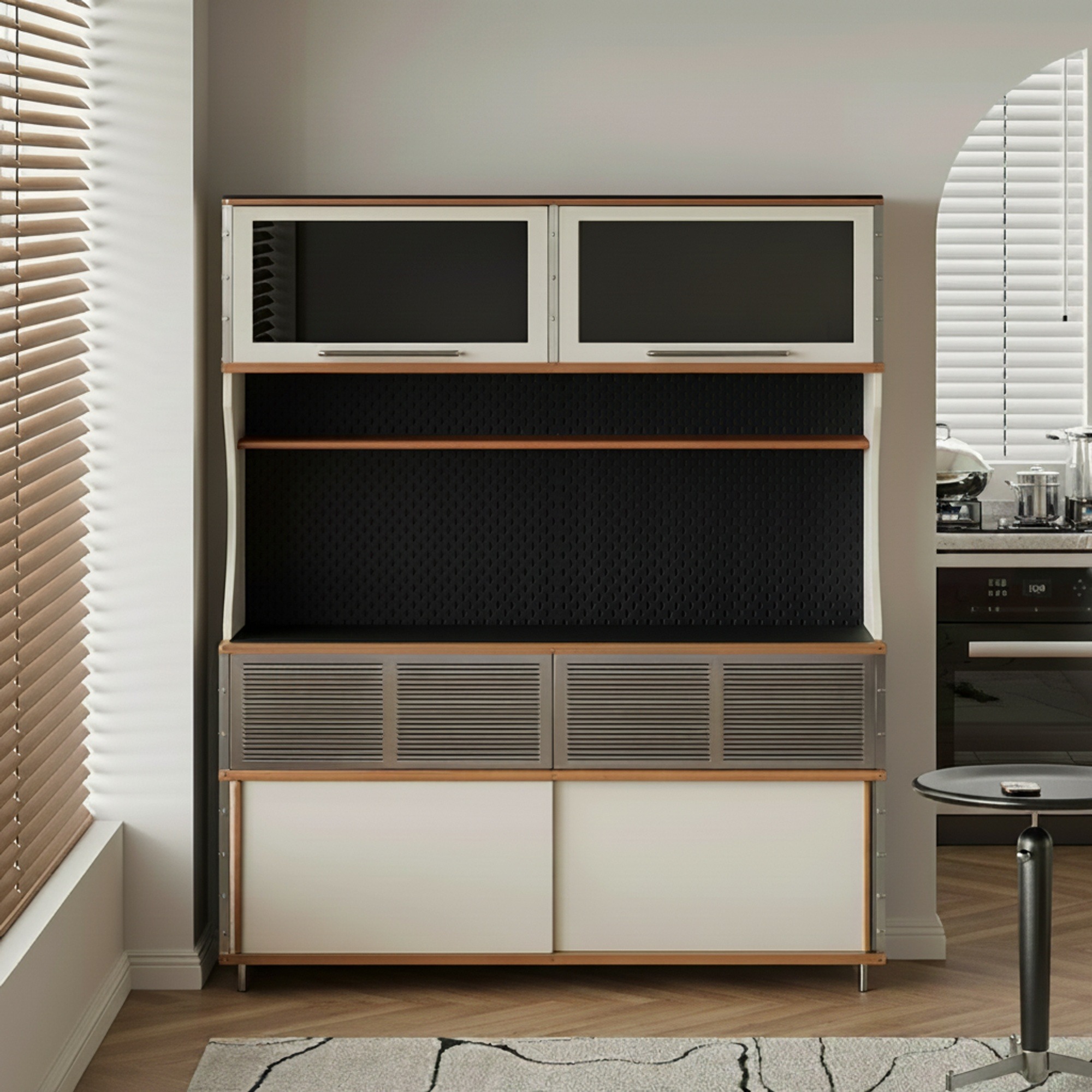 Tall Two-Tone Storage Cabinet