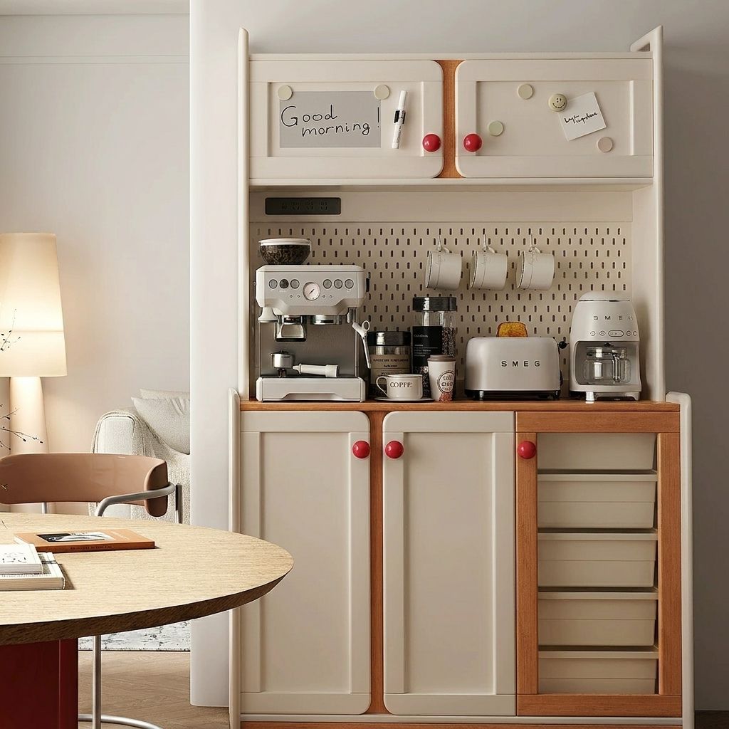 Solid Wood Two-Tone Sideboard