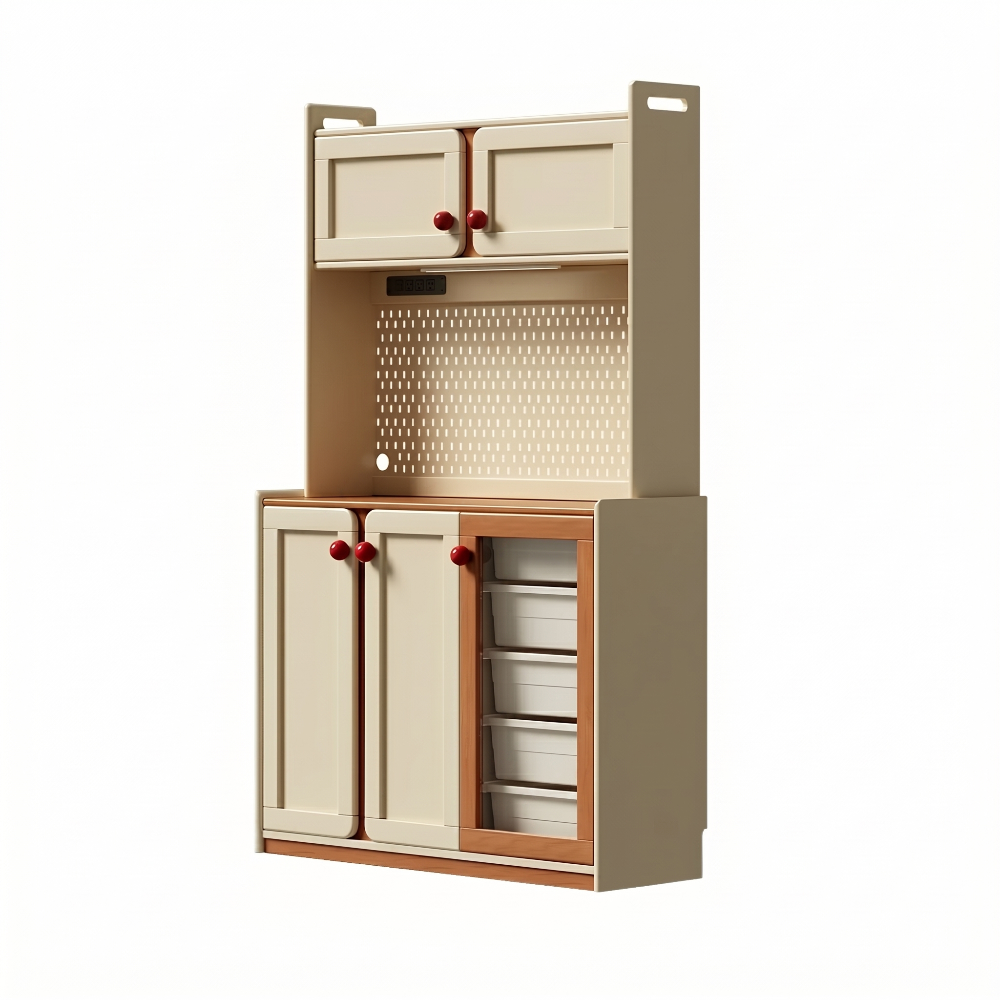 Solid Wood Two-Tone Sideboard