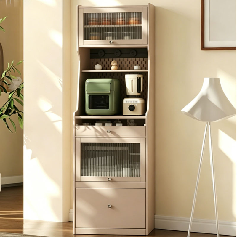 Creamy Style Narrow Storage Cabinet