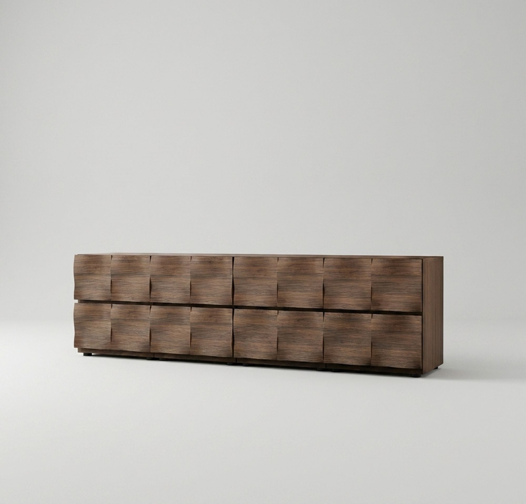 Rippled Solid Wood Sideboard | Ormau