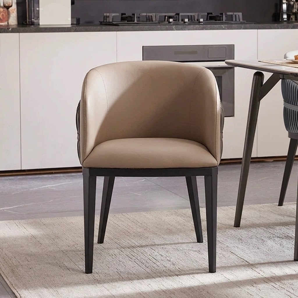 Ormau Curved Leather Dining Chair