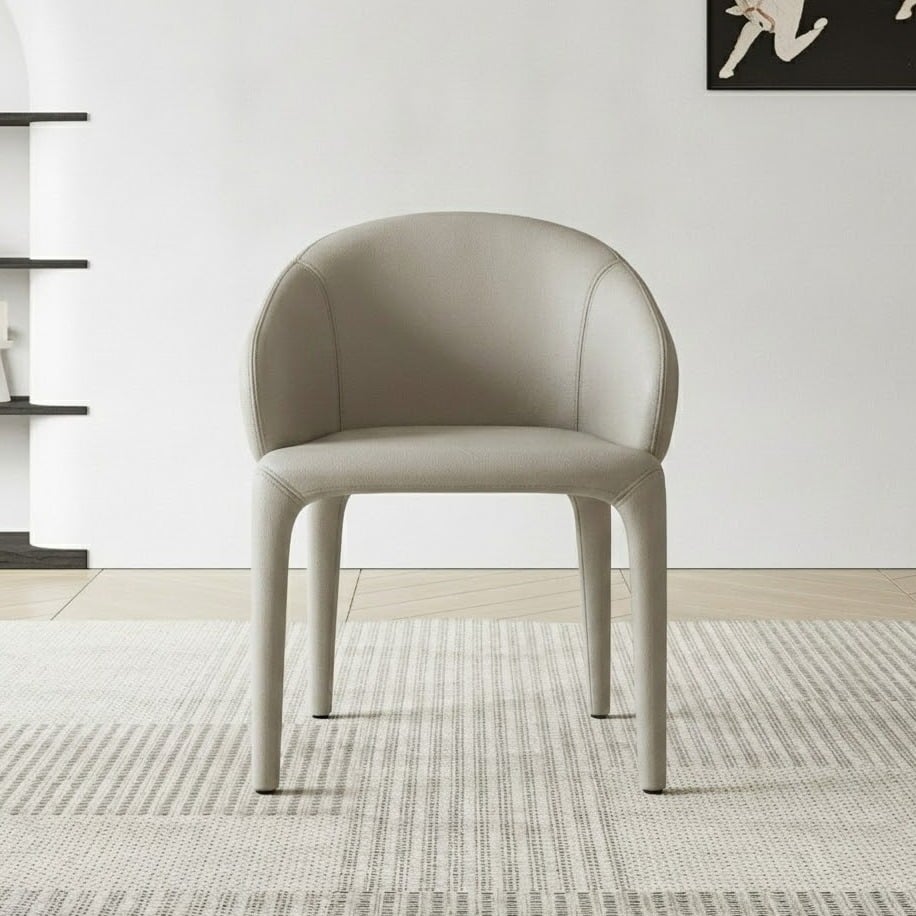 Aethel Leather Arm Dining Chair | Ormau