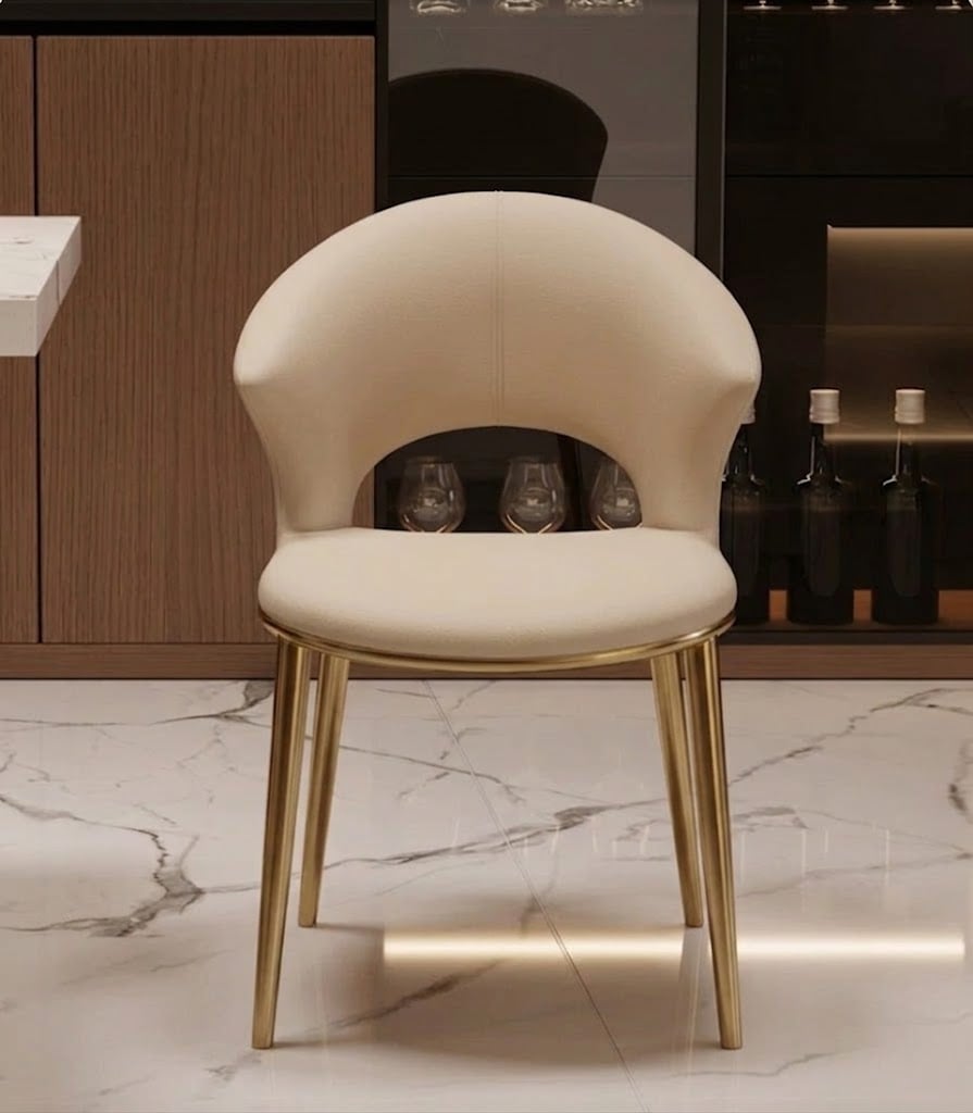 Openwork Leather Dining Chair | Ormau