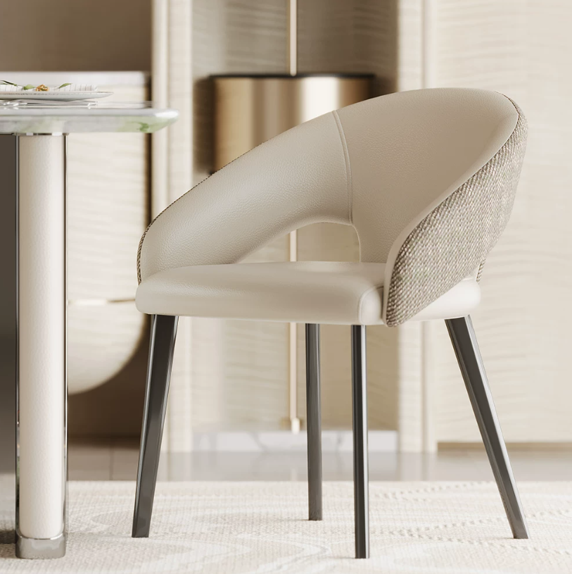 Modern Leather Dining Armchair | Ormau
