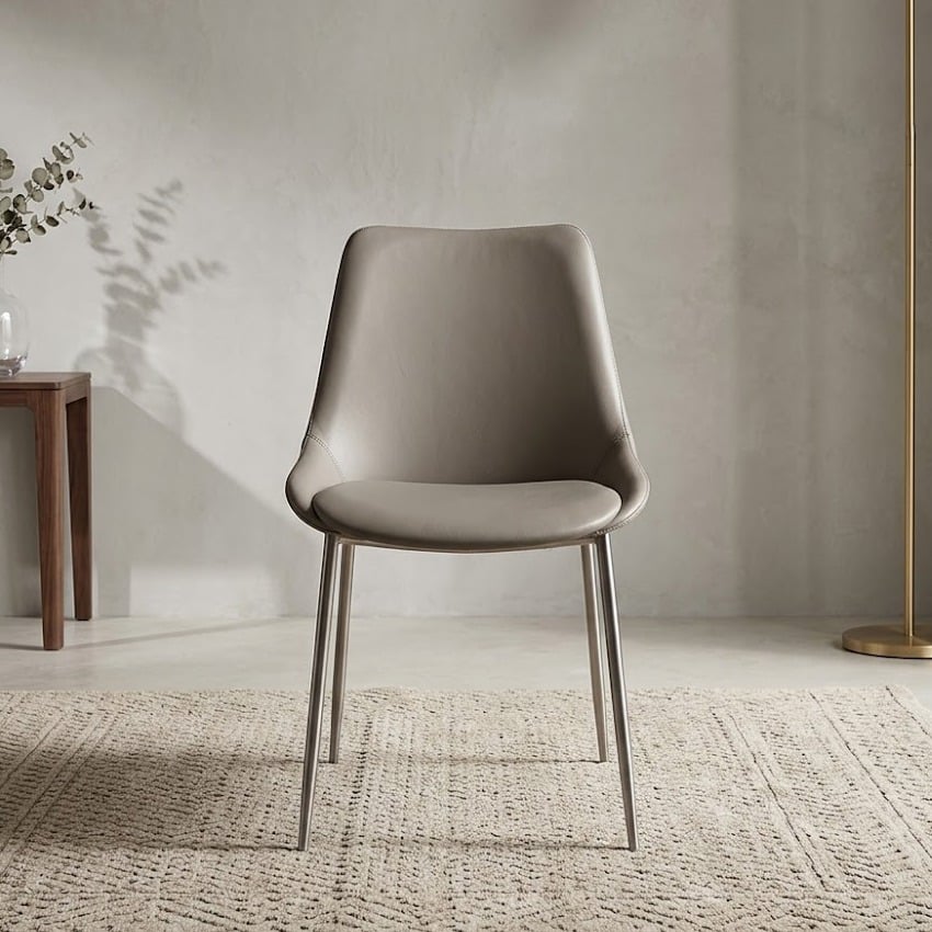 Sculptural Leather Dining Chair | Ormau
