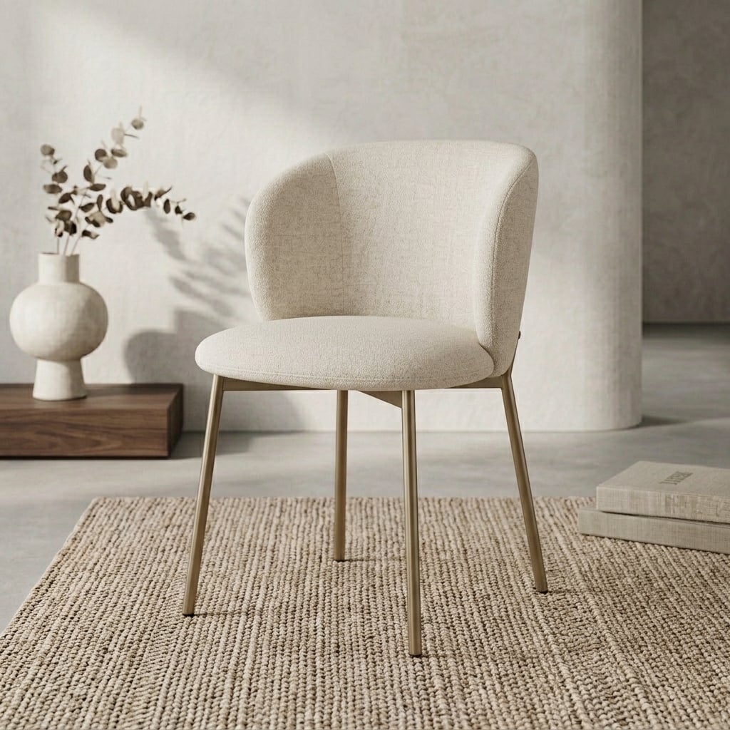 Aura Armless Linen Dining Chair | Ormau
