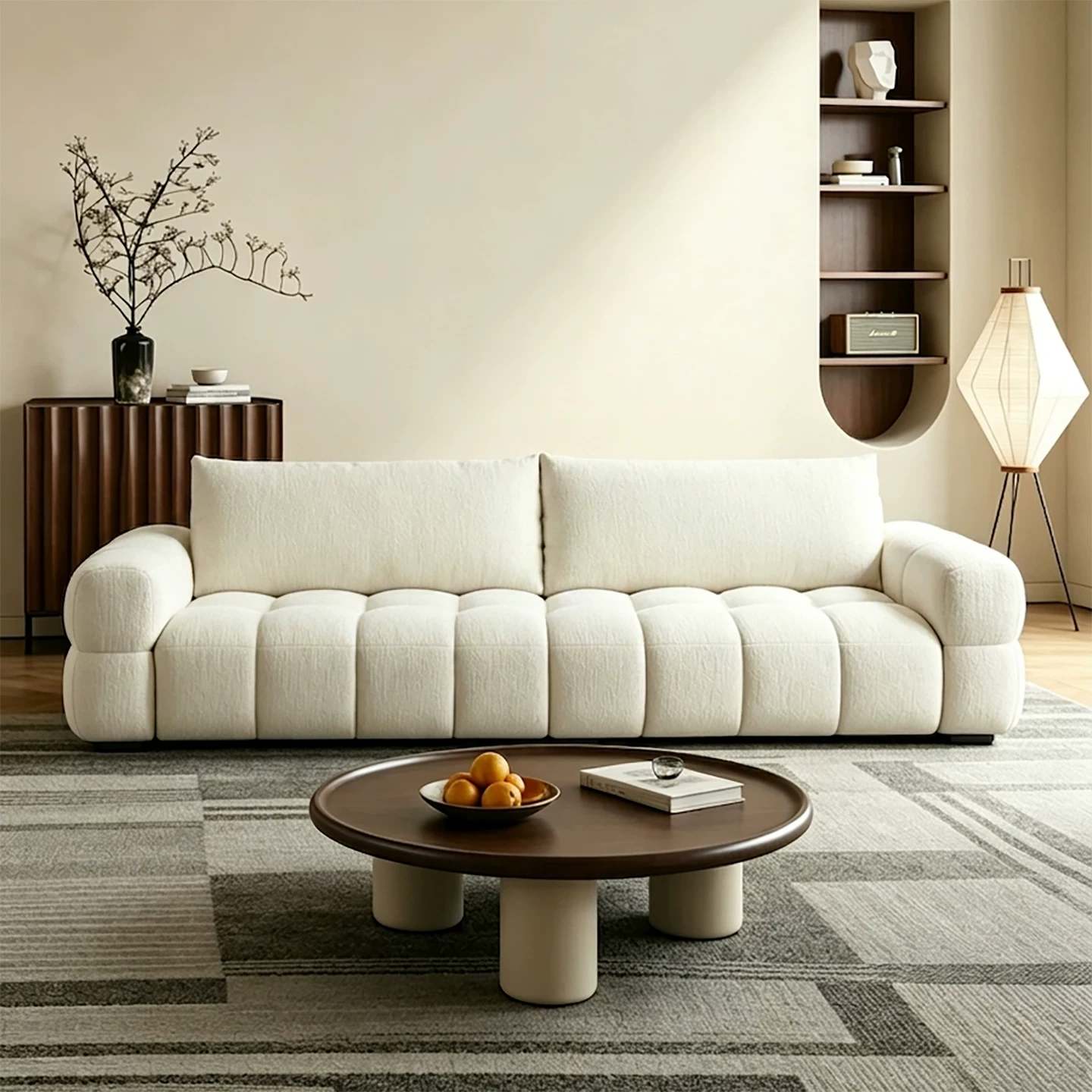 Ormau Chenille Sofa | Architectural Calm