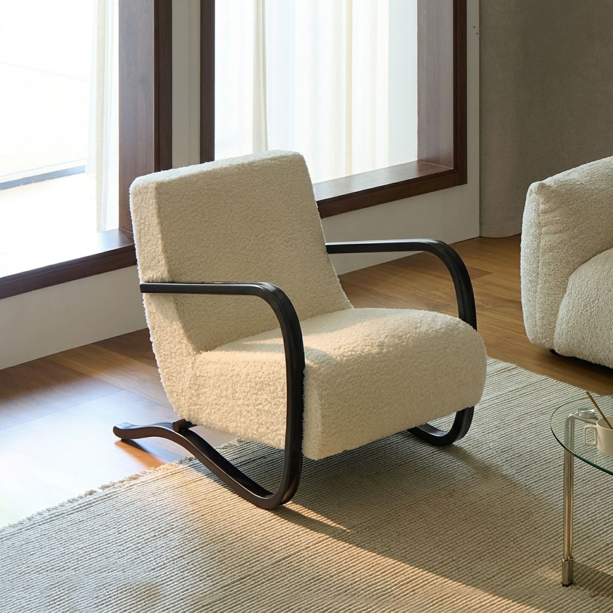 French Retro Boucle Accent Chair | Ormau