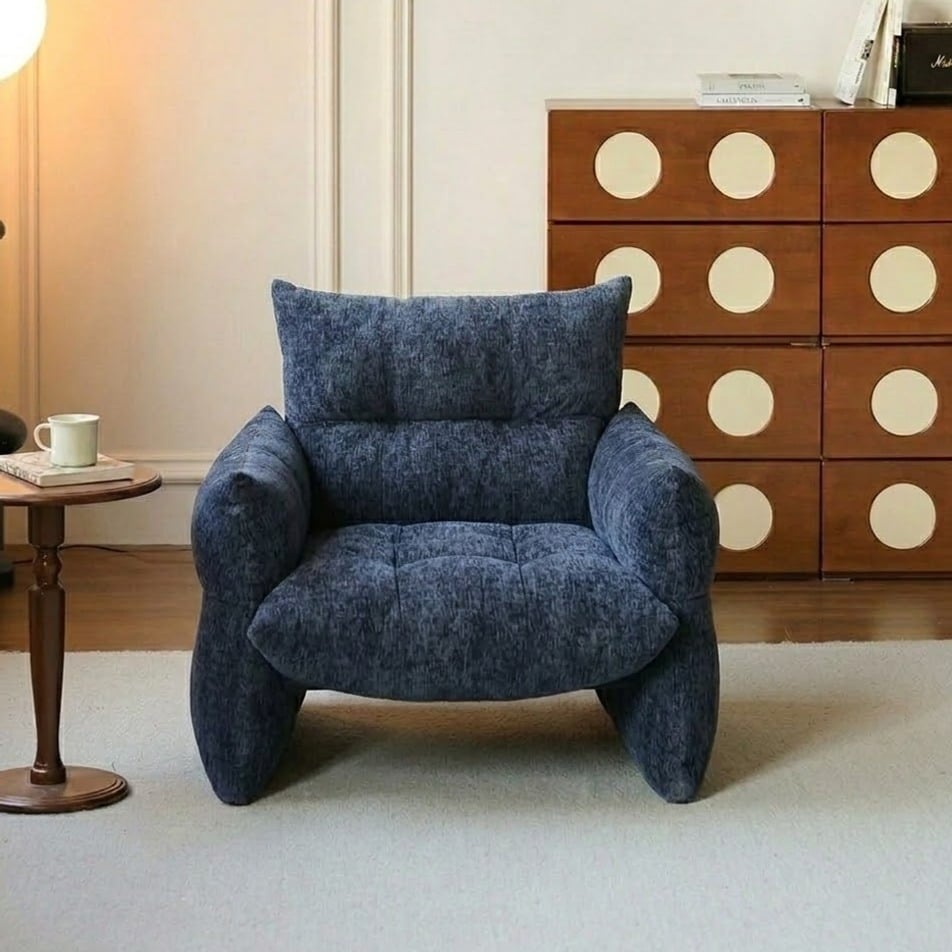 Vintage Chenille Lounge Chair | Ormau