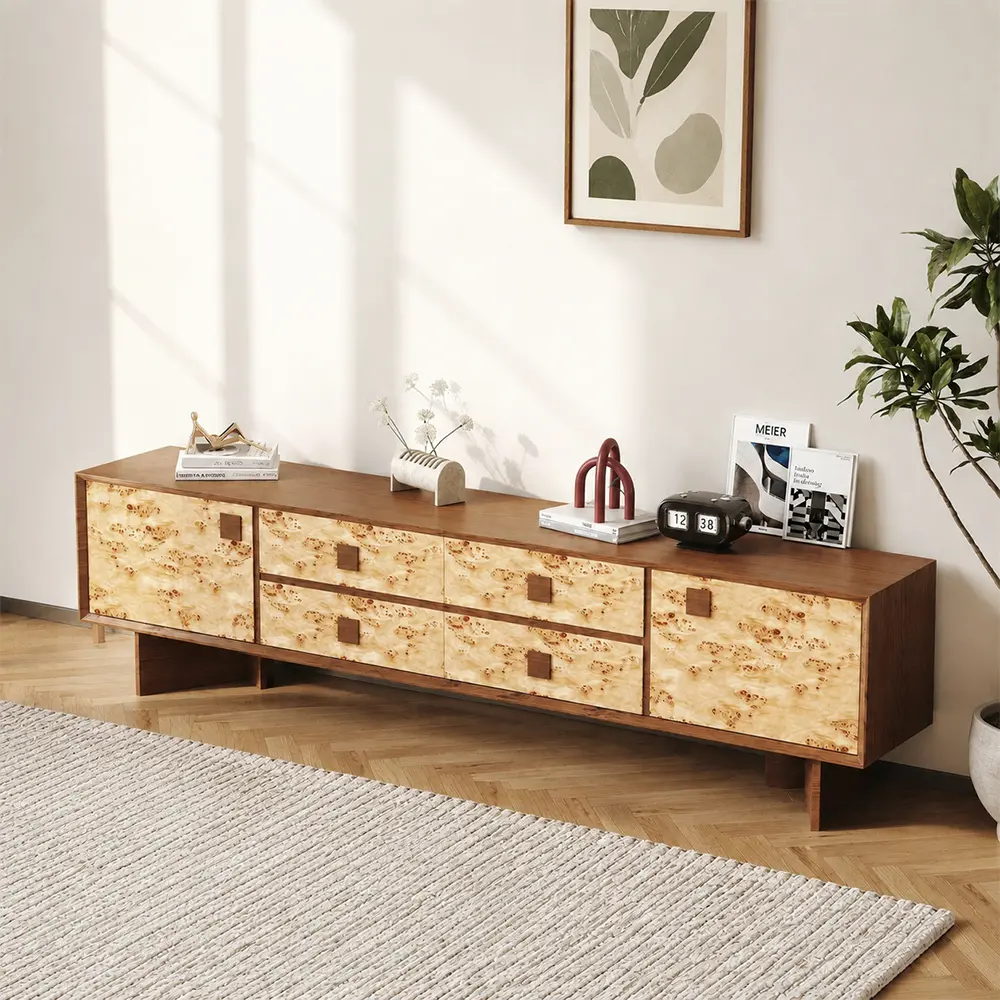 Vintage Wabi-Sabi Wood TV Stand