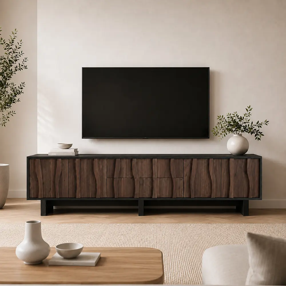 Retro Curved TV Stand
