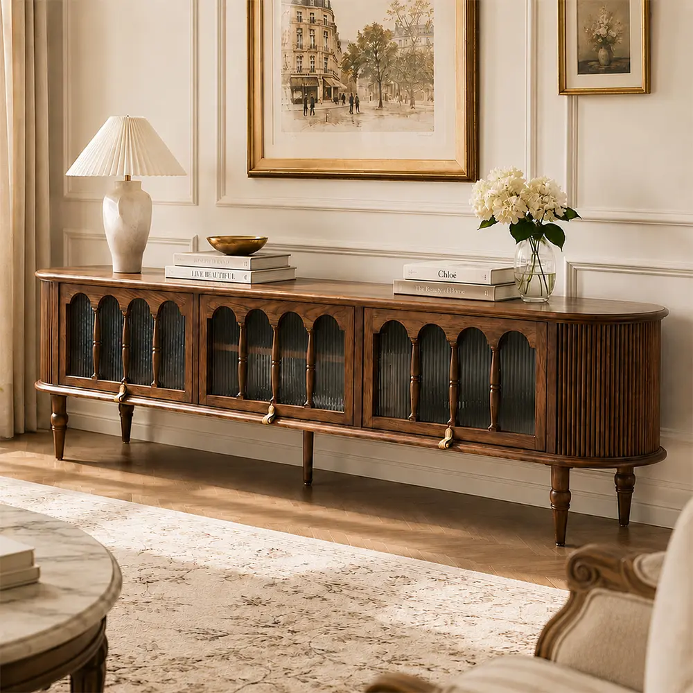 Retro Walnut TV Cabinet