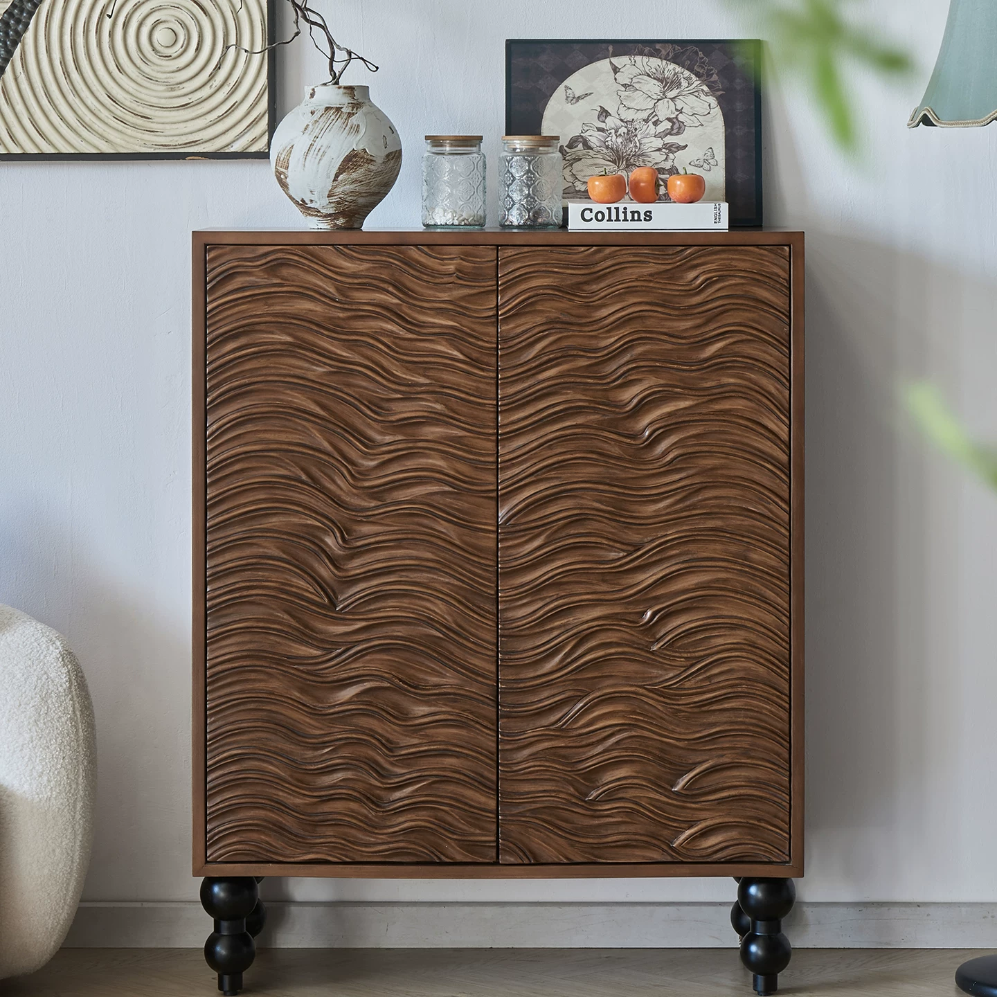 Bossels Water Ripple Solid Wood Cabinet