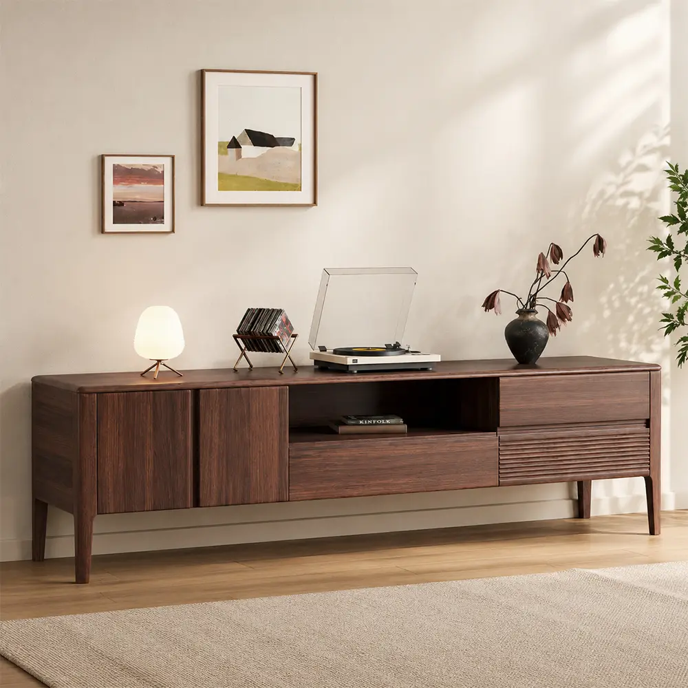 Vintage Black Walnut TV Stand