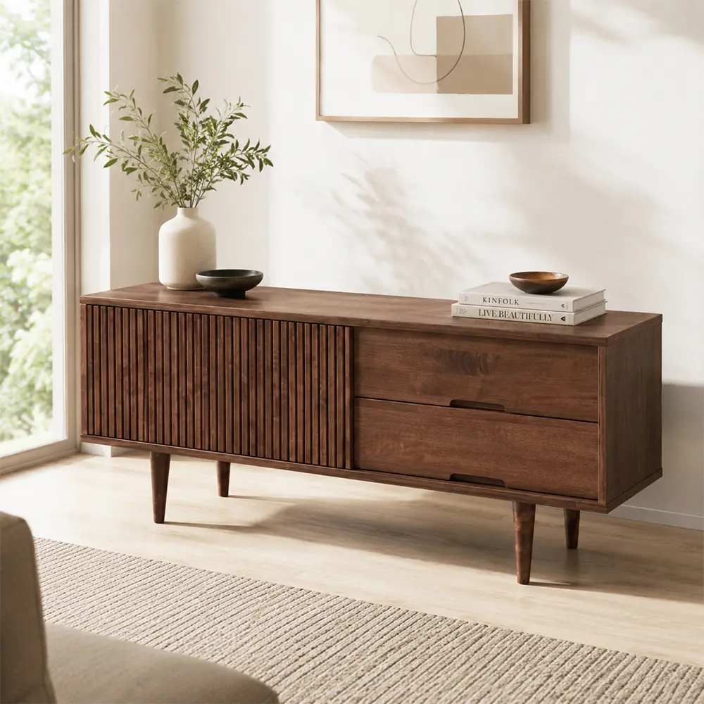 Solid Wood Wabi-sabi TV Stand
