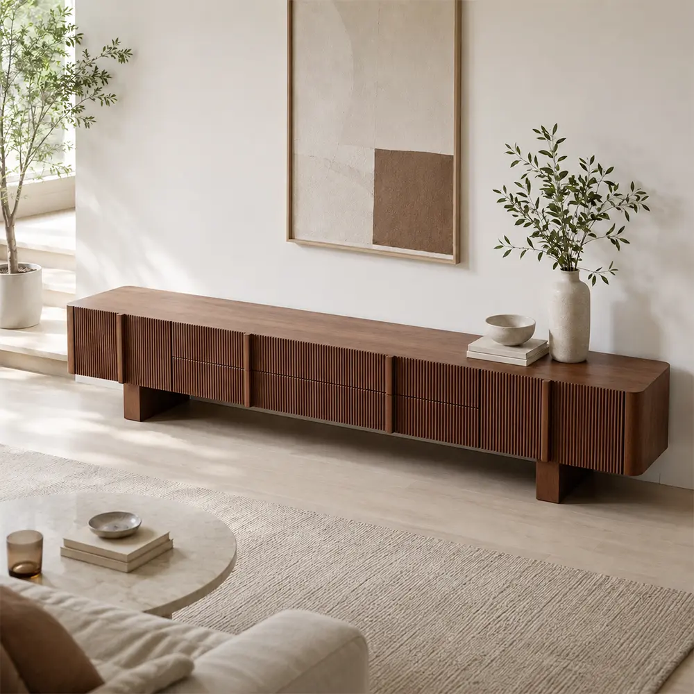 Minimalist Wood TV Stand