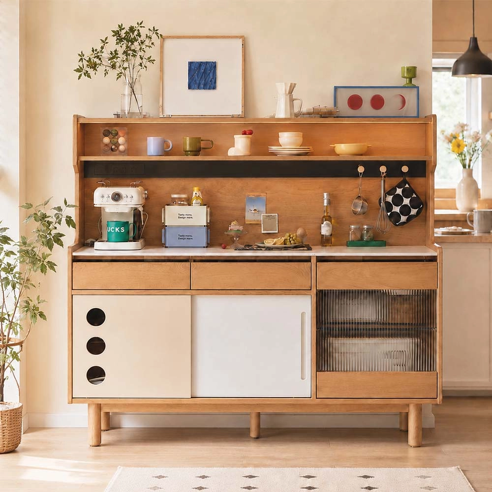 Sintered Stone Sideboard, Cherry Wood
