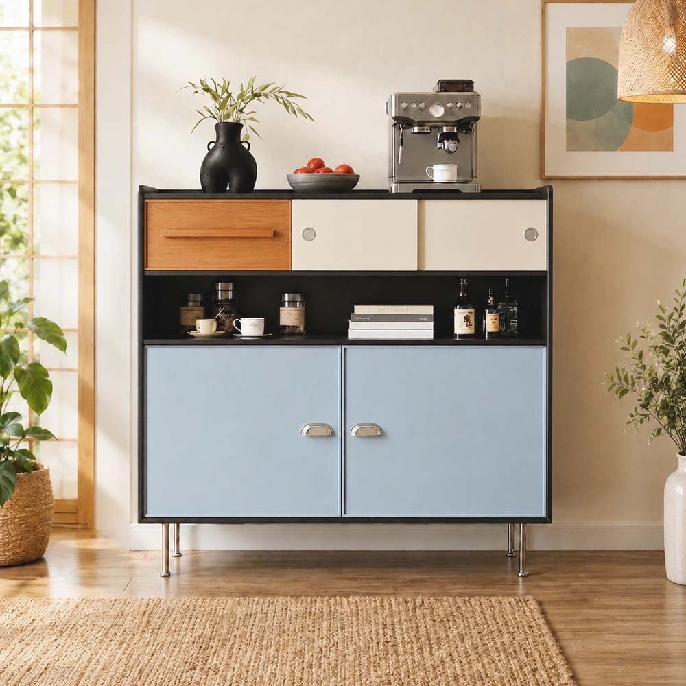 Retro Two-Tone Sideboard