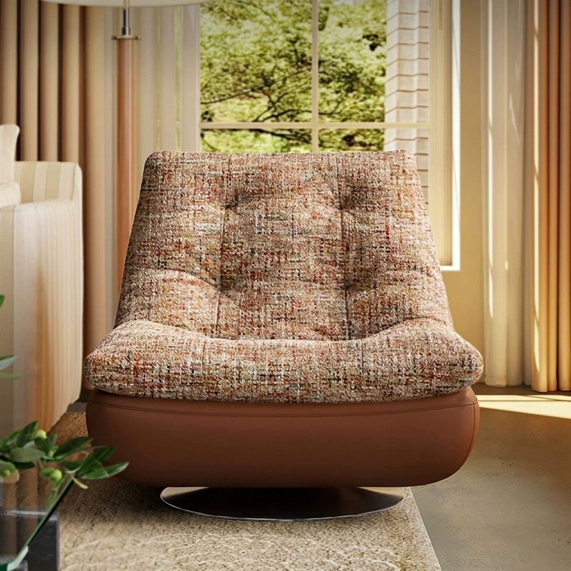 Mid-Century Swivel Lounge Chair