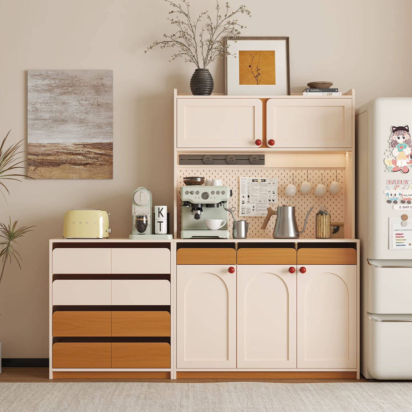 Mid-Century Wall Unit Sideboard