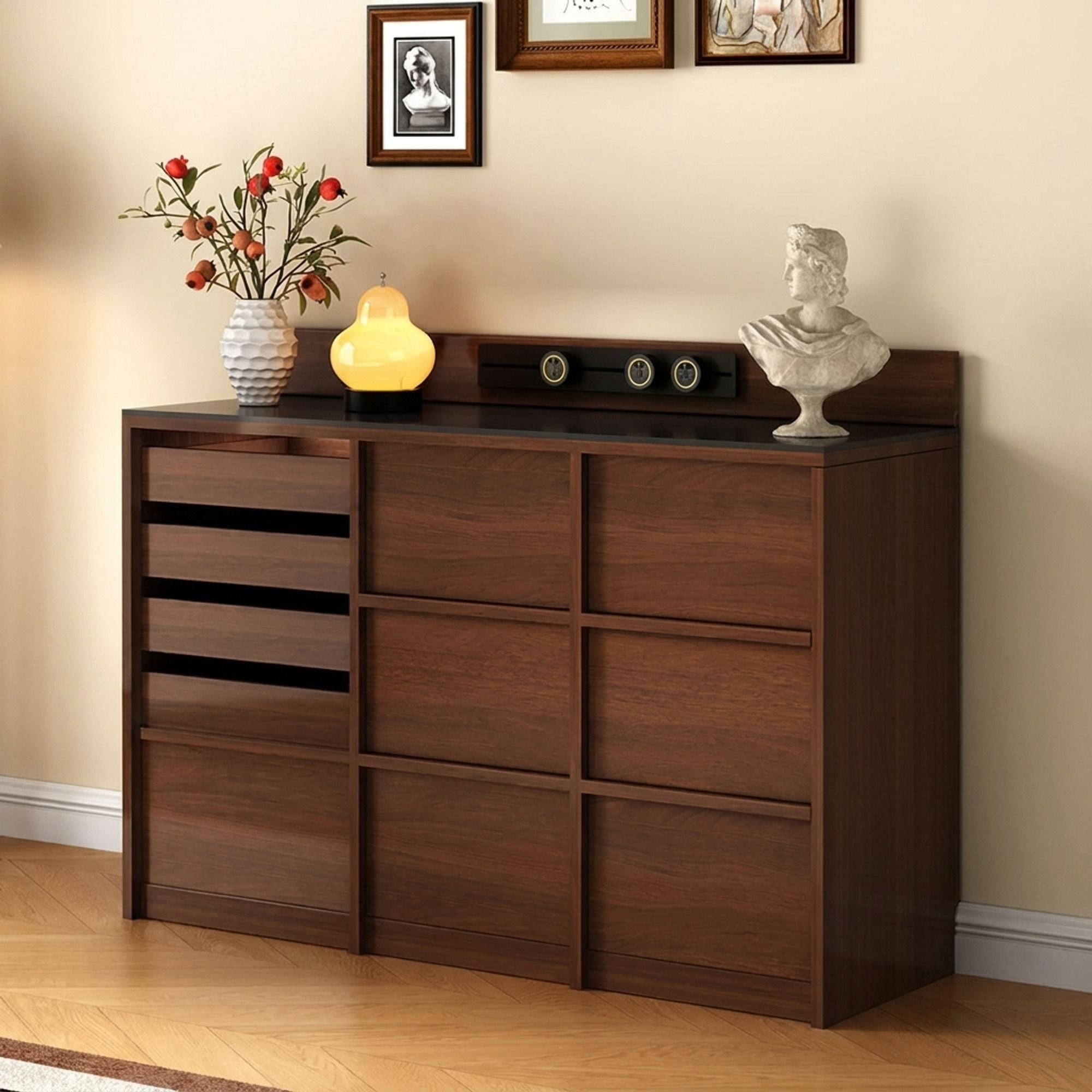 Sintered Stone Mid-Century Sideboard