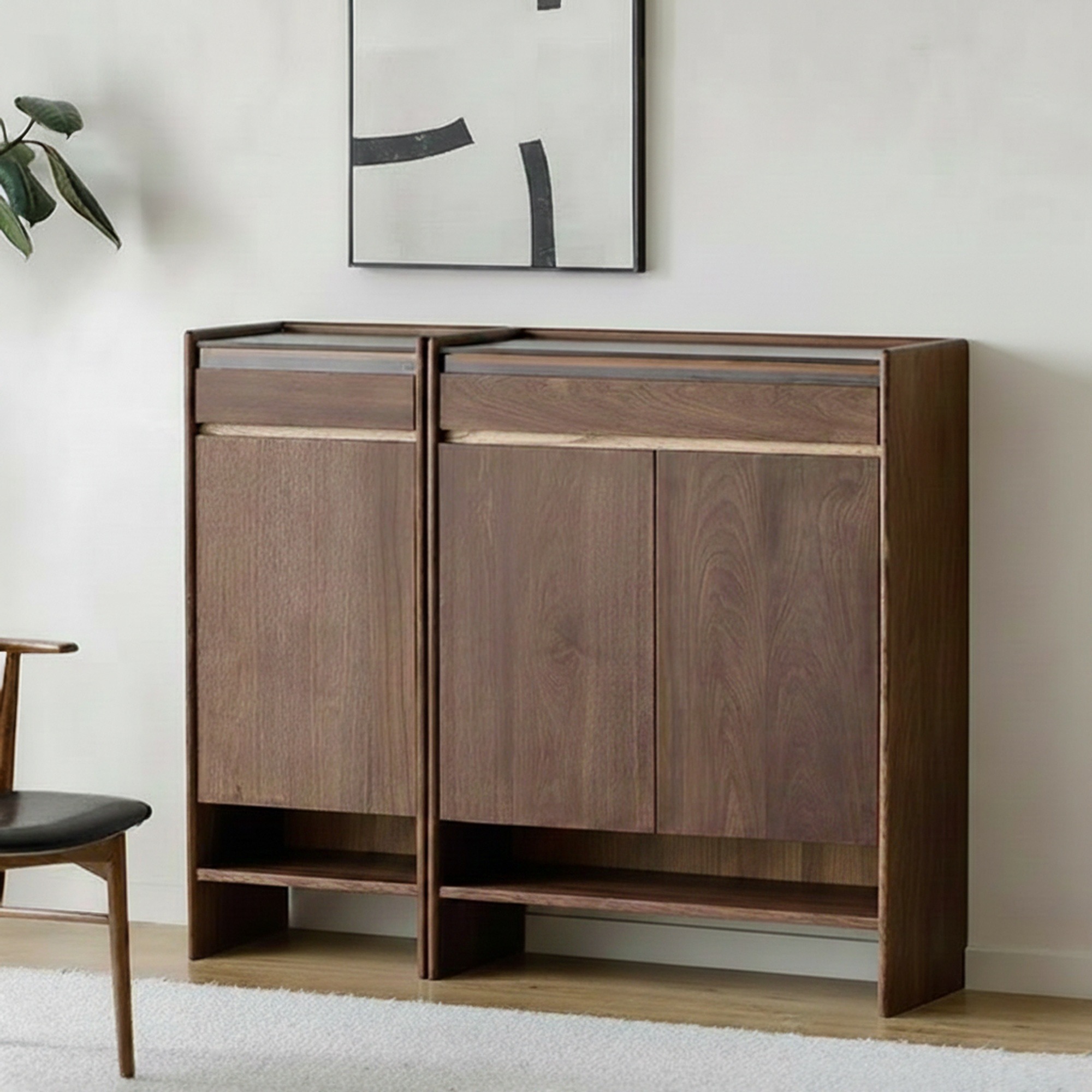 Solid Walnut Entryway Cabinet