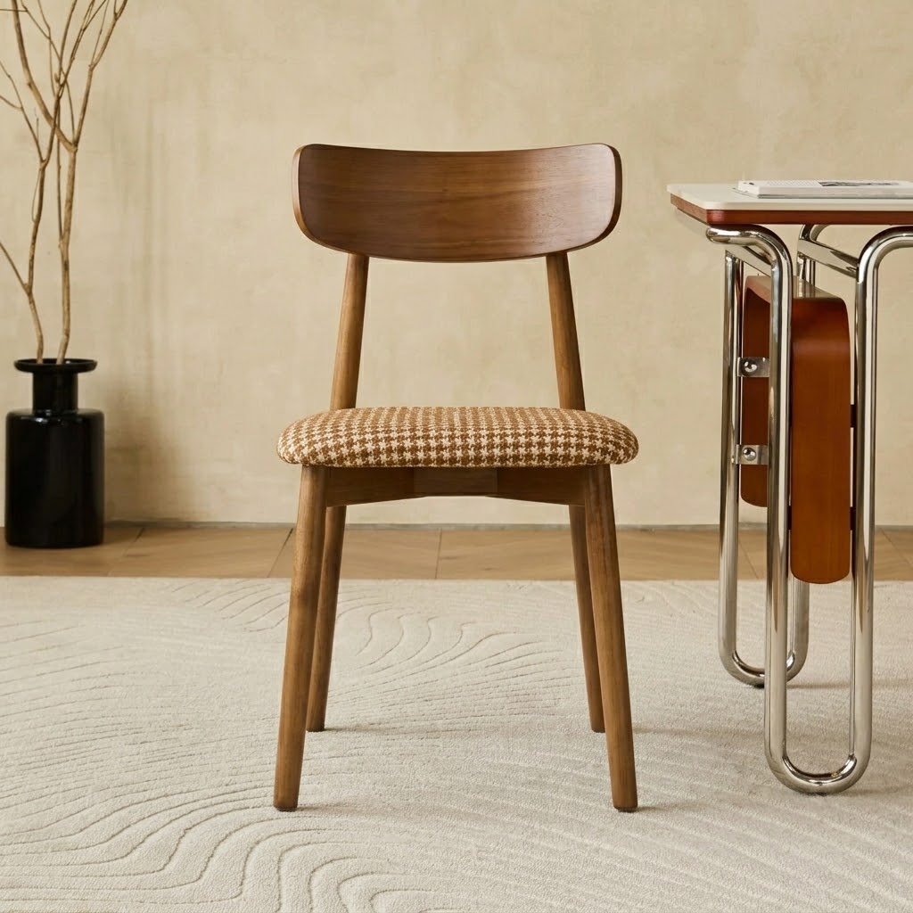 Walnut Upholstered Dining Chair