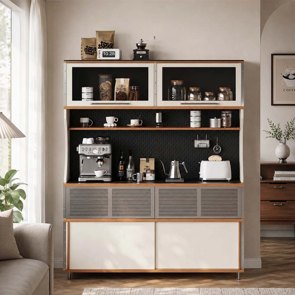 Tall Two-Tone Storage Cabinet