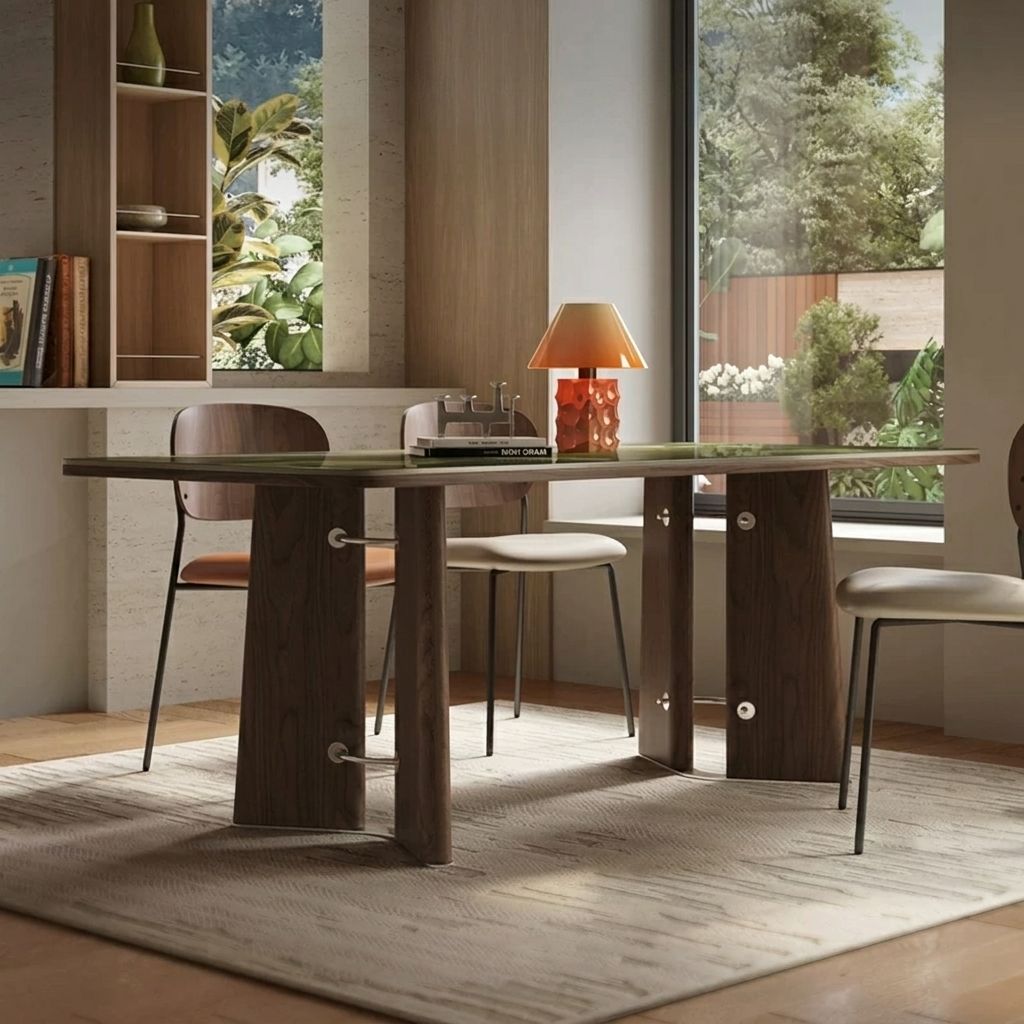 Avocado Green Marble Dining Table