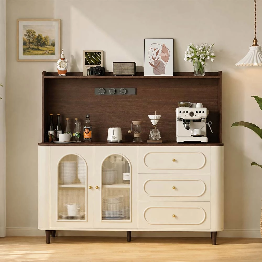 Retro Sideboard with Glass Doors
