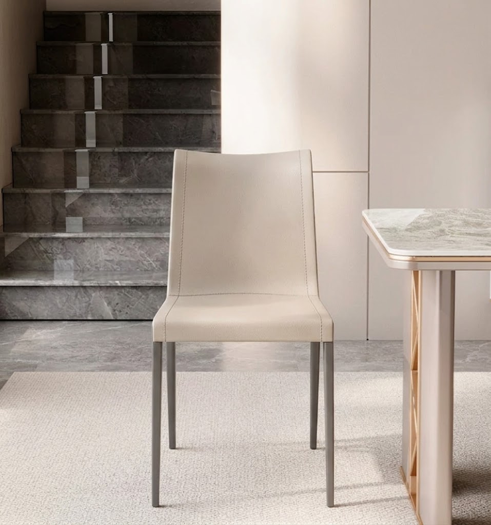 Leather Armless Dining Chair