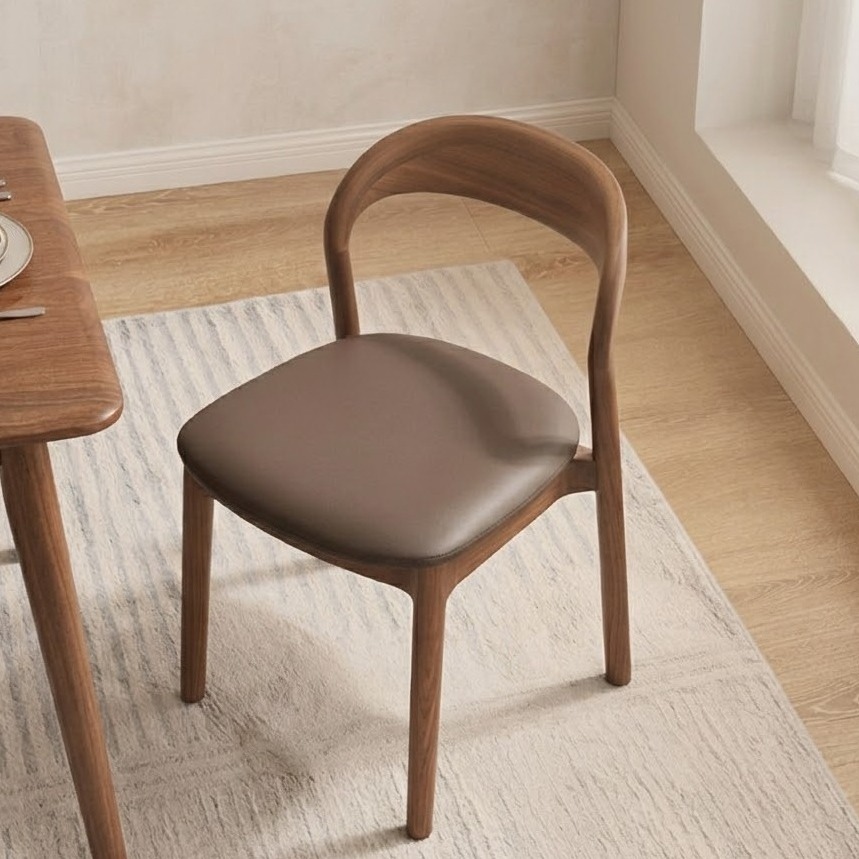 Mid-Century Modern Organic Silicone Armless Dining Chair