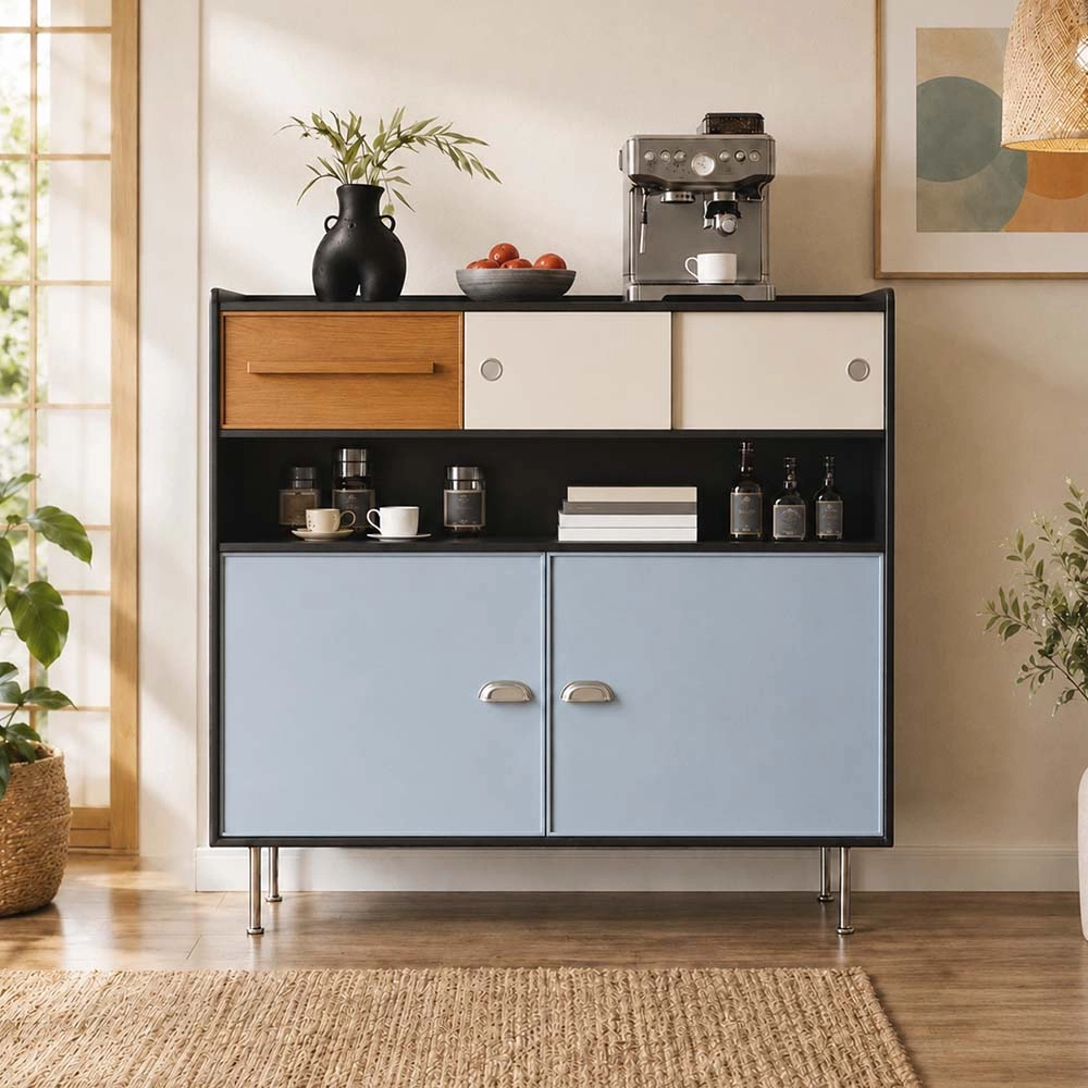 Retro Two-Tone Sideboard