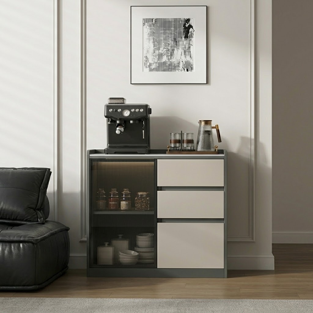 Sintered Stone Storage Sideboard