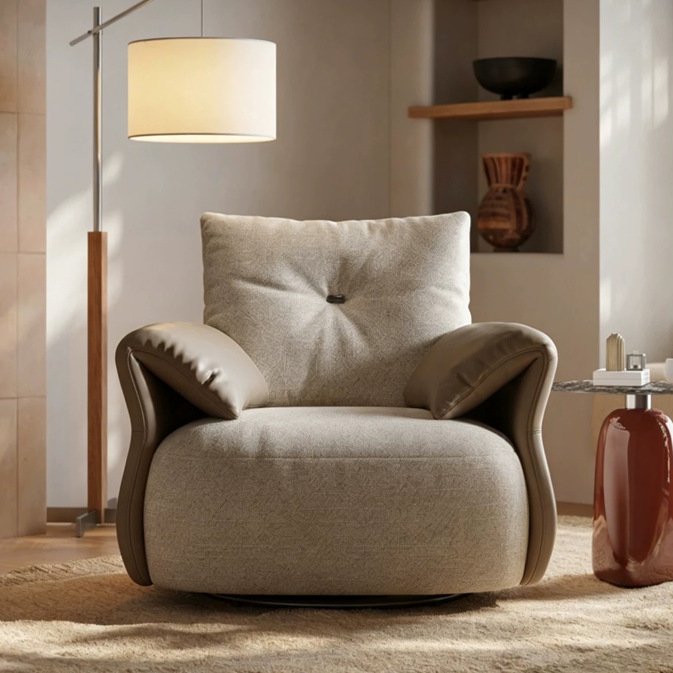 Italian Minimalist Lounge Chair