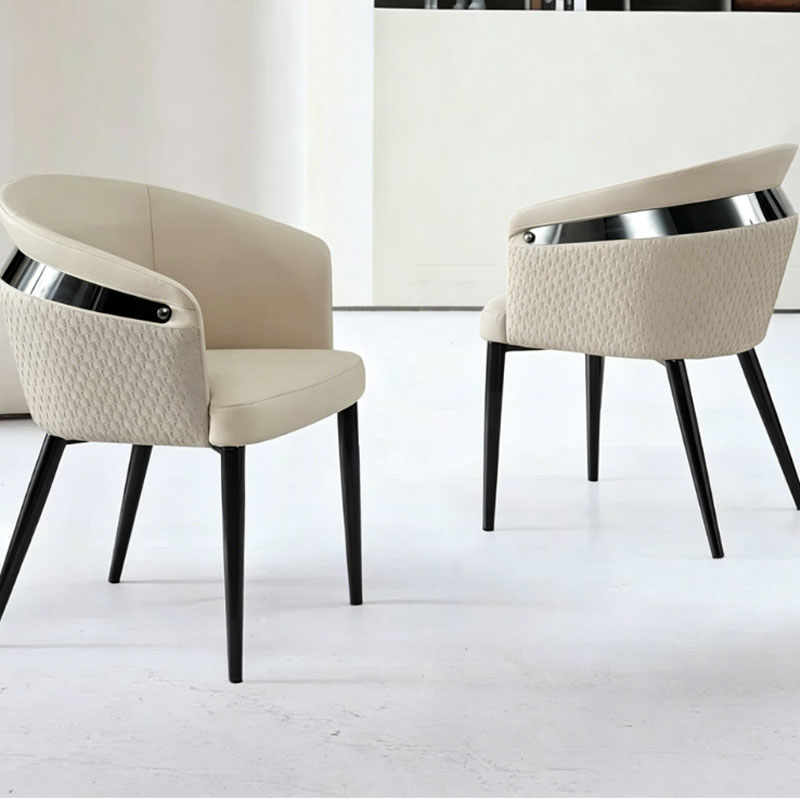 Upholstered Dining Chair with Arms