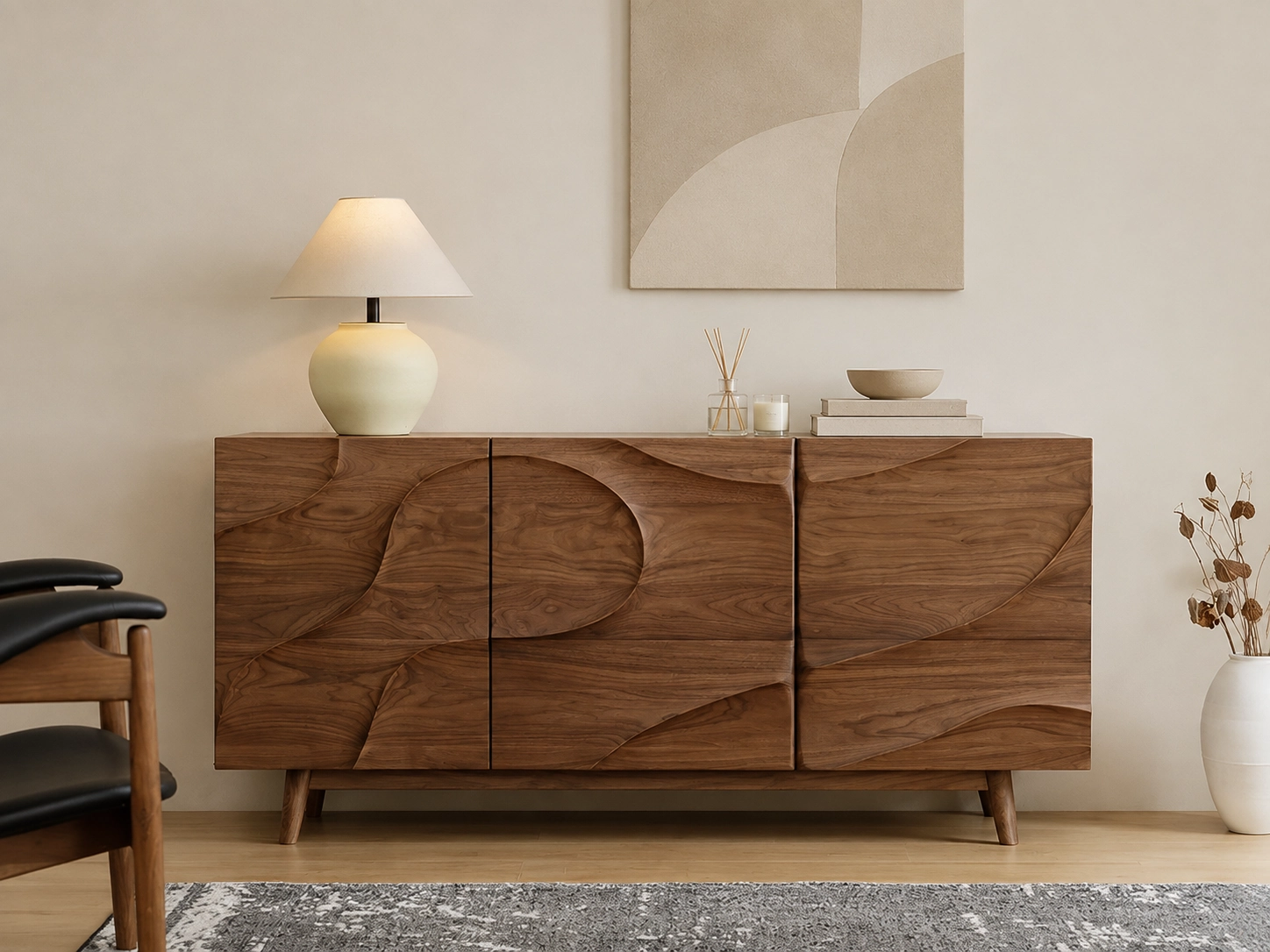 Mid-Century Black Walnut Sideboard